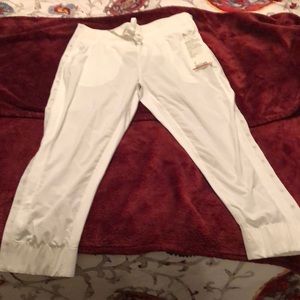 White lululemon tear away pants